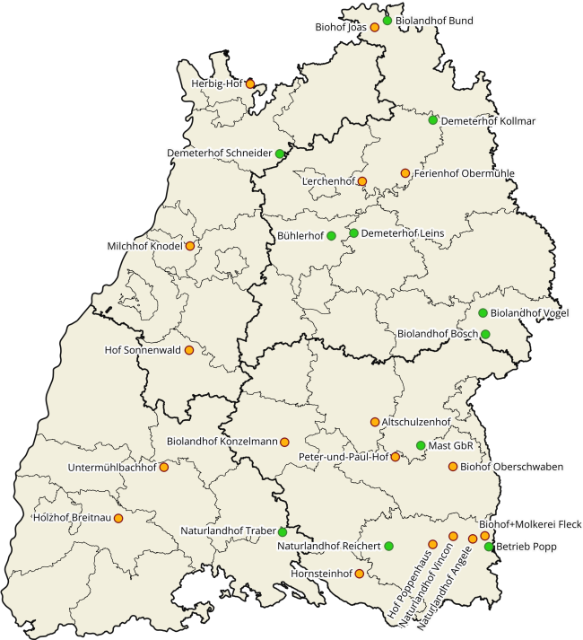 Übersichtskarte Betriebsnetzwerk Projekt BWeidung